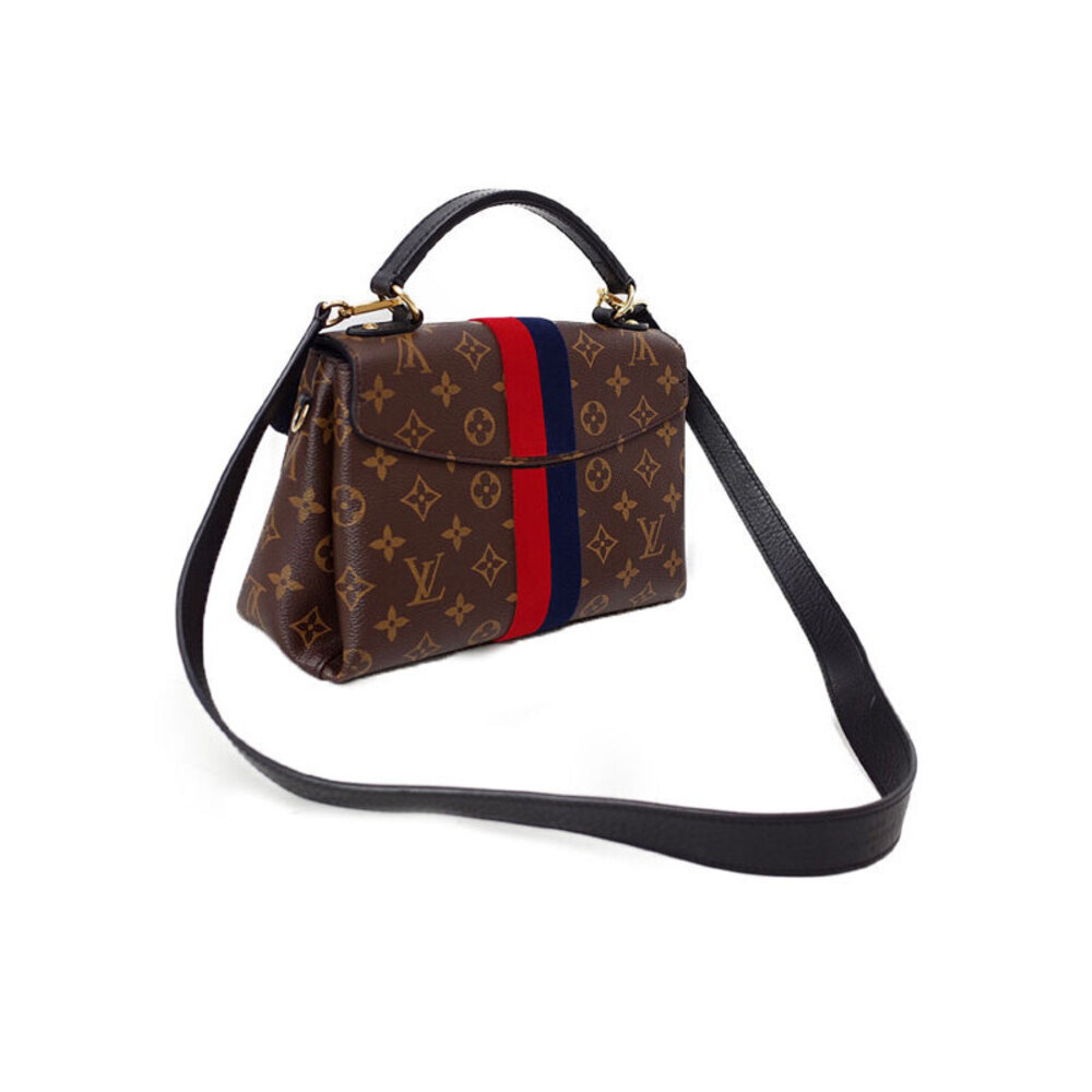 Louis Vuitton Georges Brown Monogram Bag Shoulder Leather